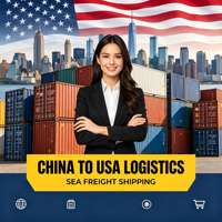 Transport aérien de fret efficace DDP, livraison porte-à-porte de la Chine aux États-Unis avec assistance 24h/24 et 7j/7 et assurance pour les marchandises commerciales