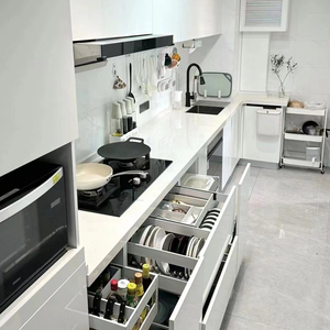 Modern design kitchen cabinet with pantry organization and storage