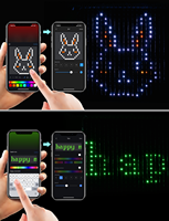 App Control Noël Smart RGB Rideau Intérieur DIY Led Rideau Décoratif Lumières