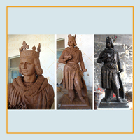 Statue vintage en Bronze Antique, taille vie, Souvenir d'extérieur, personnalisé, Sculpture en Bronze, Saint Louis