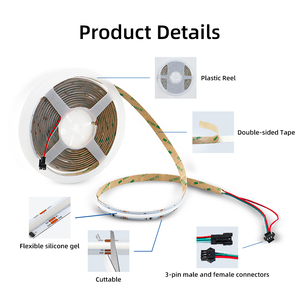 Addressable COB Digital RGB <b>LED</b> <b>Strip</b> 576LEDs 10mm Smart Pixel Color for KTV Bar <b>Christmas</b> <b>Tree</b> Magic RGB Lighting <b>Light</b> <b>Strip</b> - Product Image 5