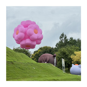 Grand <span class=keywords><strong>ballon</strong></span> à air chaud gonflable stéréo en forme de fleur de cerisier, durable pour l'extérieur, décoration gonflable - Product Image 1