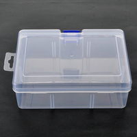Boîtes en plastique rectangulaires vides, organiseurs de rangement avec couvercles à charnières