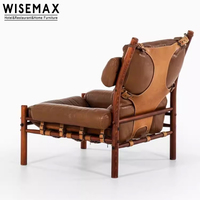 WISEMAX FURNITURE Canapé de salon en cuir microfibre de style vintage classique, durable, flexible, en bois de frêne