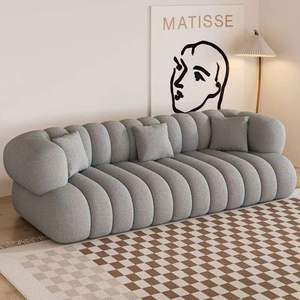 Sofá Moderno de Terciopelo con Mechones, Tres Plazas, para Sala de Estar, Estilo Nórdico, para Apartamento u Hotel - Product Image 6