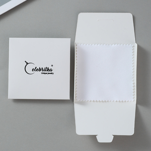 Pochette en papier pour bijoux en microfibre suédée couleur personnalisée, anti-ternissement, pour bijoux en argent et or, EleQueen EQ3029 - Product Image 3