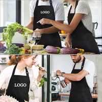 Tabliers de cuisine personnalisés avec logo, imperméables, à sangle réglable, pour femmes et hommes, avec poches, pour chefs, plongeurs et serveurs