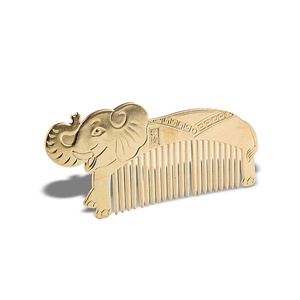 High Quality Classic Luxury Customized Logo Metal Hair Brush Brass Personalized Hair Comb - Product Image 5
