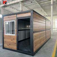 Conteneur pliable préfabriqué en gros, maison de 20 pieds et 40 pieds, design moderne, en acier, étanche, pour hall d'exposition