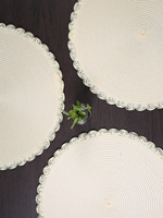 Nouveau Design napperon rond tressé 15 pouces napperons ronds pour Tables à manger napperons résistants à la chaleur tissés en polypropylène