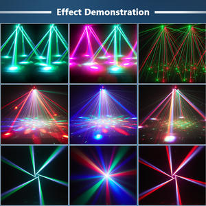 ไฟสปอตไลท์แบบเคลื่อนที่ 100W 6 หัว พร้อมรีโมทคอนโทรล ลวดลายสีสันสดใส ไฟแฟลช ไฟเลเซอร์ DMX สำหรับงานดีเจ ดิสโก้ <span class=keywords><strong>คาราโอเกะ</strong></span> ปาร์ตี้ - Product Image 4
