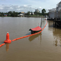 Barrière flottante en plastique pour poubelles, bouées résistantes aux UV, flottabilité de 220 kg, diamètre de 600 mm, pour la capture des déchets dans les barrages, rivières et lacs