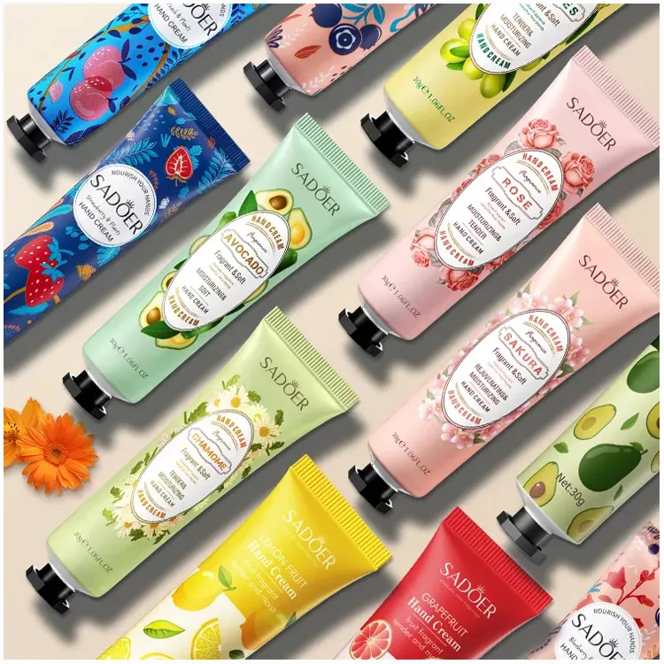 SADOER hand care Floral fragrance oem hand cream Moisturizing skin anti-aging Easy absorption custom hand cream