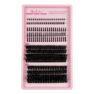 Extensiones de Pestañas Naturales, Pestañas Individuales DIY, Clusters de Pestañas Inferiores, Pestañas Negras con Efecto Spiky, 6-20mm, 100D, 120D - Product Image 1