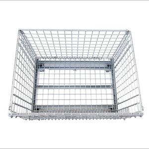 Contêiner Empilhável de Malha de Aço Metálica Galvanizada para Armazém, Palete de Transporte e Gaiolas de Armazenamento Logístico - Product Image 3