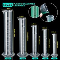 Usine directement multi-spécifications 10 pièces ensemble laboratoire réutilisable gradué PP plastique mesure bécher tasses