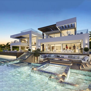 Rumah Prefabrikasi Dengan 2 Kamar Tidur dan Dapur Rumah Villa Baja Ringan Modern Digunakan di <span class=keywords><strong>Area</strong></span> Laut Rumah Tinggal - Product Image 1