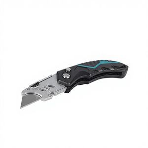 VCANO 電気技師用多機能折りたたみ式ステンレス鋼ナイフ プッシュボタン式ブレード シャープカッティング 手動工具 DIY 紙 金属 OEM - Product Image 1