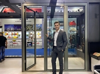 LEAWOD Fournisseur direct de portes et fenêtres intérieures en aluminium de haute qualité, profilés en alliage d'aluminium, portes pliantes en verre pour cuisine