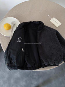 D1487 Veste décontractée pour garçons en velours de coton chaud avec imprimé de dessins animés, <span class=keywords><strong>fermeture</strong></span> éclair et boutons, vêtements d'hiver pour enfants, taille plus - Product Image 2