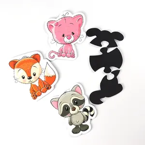 Groothandel Kinderen Puzzel Speelgoed Diy Schattige Dier Kat Hond Koelkast Magnetische Sticker Koelkast Koelkast Magneet Magneet Puzzel