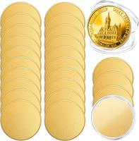 Pièces de monnaie vierges de 40 mm en alliage plaqué or pour la vente en gros, pièces commémoratives vierges pour impression UV, gravure personnalisée, cadeaux souvenirs DIY