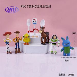 <span class=keywords><strong>Buzz</strong></span> <span class=keywords><strong>Lightyear</strong></span> <span class=keywords><strong>Toy</strong></span> <span class=keywords><strong>Story</strong></span> 2nd Gen 7 piezas de PVC sólido, Decoración de Pastel de barril de crema para fiesta de niños y exhibición de regalo del Día de los niños - Product Image 2