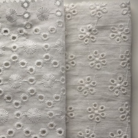 100% katoenen geborduurde stof met broderie anglaise, bloemenprint, geschikt voor jurken, shirts en blouses, fabrieks prijs, groothandel