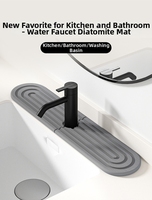 Tapis anti-éclaboussures pour robinet en diatomite moderne, super absorbant et à séchage rapide, avec échantillon gratuit, personnalisable pour la cuisine