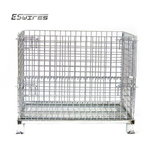 Scatola per pallet in acciaio per saldatura stucking in metallo impilabile pieghevole su misura pesante - Product Image 2