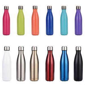 Gourde isotherme personnalisable en acier inoxydable à double paroi, à ouverture étroite, avec couvercle de taille L, pour boissons chaudes et froides, type cola - Product Image 3