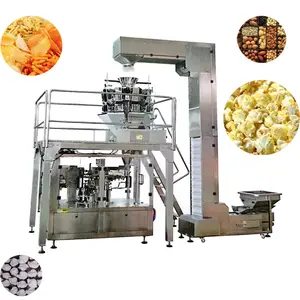 Tohum pop mısır tarçın sopa çok ürün paketleme makinesi cips tartma paketleme makinesi