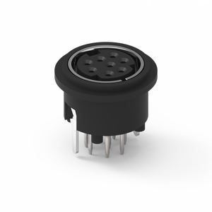 12V Mini Din 8Pin Female DIP Type Industrial Electronic Connector Non-Waterproof - Product Image 6