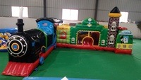 WINSUN WSL-095 Combo Train Gonflable Facile à Installer, Château de Jeux, Trampoline, PVC Ignifuge, Imperméable, Couleur et Logo Personnalisés, CE