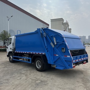 Dongfeng รถบรรทุกอัดขยะดีเซล4x2กำหนดเองได้ความจุ7 CBM 240L 660ลิตรสีฟ้า - Product Image 3