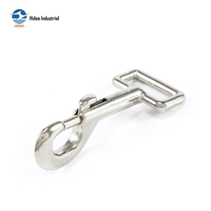 Mousqueton en alliage de zinc moulé sous pression <span class=keywords><strong>PO6</strong></span> avec déclencheur à boulon et anneau pivotant ou fixe, en acier inoxydable nickelé, pour laisse de chien - Product Image 2