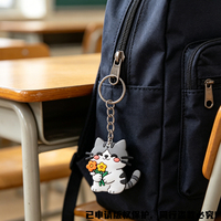 Porte-clés mousqueton léger et étanche en PVC avec logo 2D/3D imprimé UV personnalisé, idéal pour les cadeaux de fête en gros
