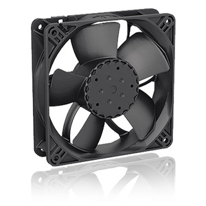 Ventilador Axial Compacto de 12 Pulgadas con Aspas de Plástico, Rodamiento de Bolas, Eléctrico, Negro, Fabricado en Alemania, Ventilador de Flujo Axial para Ductos - Product Image 1