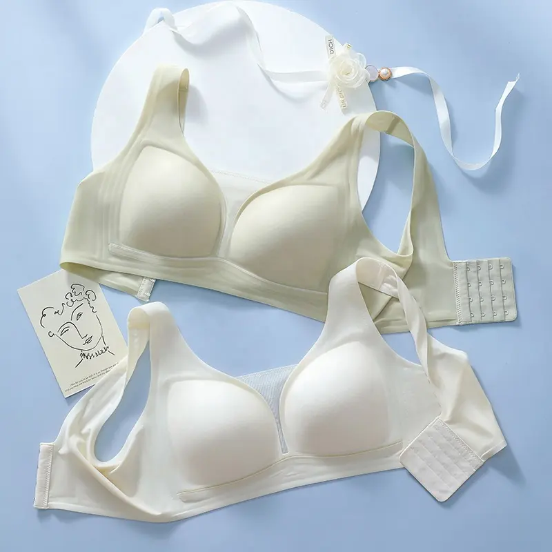 Sous-vêtements sexy en maille personnalisés pour femmes Soutiens-gorge surdimensionnés confortables Lingerie de soutien souple antidérapante sans couture respirante