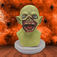 Masque en latex de vampire effrayant, masque de tête de monstre zombie effrayant pour adultes, accessoires de cosplay pour Halloween, anniversaire, fête de Noël