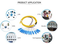 Équipement de queue de cochon à fibre optique Hanxin avec 12 cœurs Upc Sc Apc pour utilisation FTTH