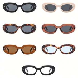 Gafas de Sol de Moda 2025 con Logotipo Personalizado, Diseño Ovalado de Ojo de Gato con Estampado de Leopardo, Protección UV400, Remaches Punk, para Mujer - Product Image 6