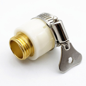 Raccord fileté 1/2 pouce en laiton pour tuyau d'arrosage, adaptateur pour connexion au robinet d'eau - Product Image 1
