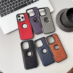 เคสโทรศัพท์หนัง PU บางเฉียบสำหรับ iPhone 17 Air 16 Pro Max 14 13 12 พร้อมช่องโลโก้ กันกระแทก ป้องกันรอยขีดข่วน ดีไซน์ธุรกิจ - Product Image 2