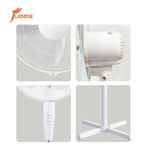 Ventilateur sur pied électrique pour hôtel, 16 pouces, en aluminium, avec moteur, 3 vitesses, hauteur réglable et oscillation - Product Image 2