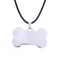 Yiwu Aceon Pencetak Sublimasi Label Logam Kustom Anjing Harga Terendah Baja Tahan Karat Kerah Hewan Peliharaan Tag ID Tulang