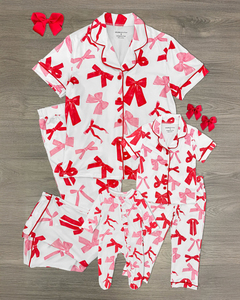 Wholesale Custom Casual Comfortable <strong>Family</strong> <strong>Matching</strong> Pajamas Set Print Short Sleeve <strong>PJs</strong> - Product Image 1
