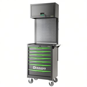 Fasano <b>Tools</b> 7 Drawer Rolling <b>Tool</b> <b>Cabinet</b> With Pegboard <b>Storage</b> For Auto Repair - Product Image 2