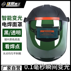 Xiongju Jinggong Automatic Dimming Welding Helmet Full Face Protection Headband Type Arc Light Shield PC Material - Product Image 5