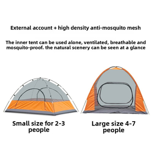 <span class=keywords><strong>Tente</strong></span> familiale E-RIKE à double couche, cadre en alliage d'aluminium, 2-3 personnes, légère, quatre saisons, personnalisable, imperméable - Product Image 5